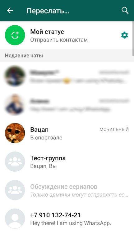 Как переслать картинку в ватсап